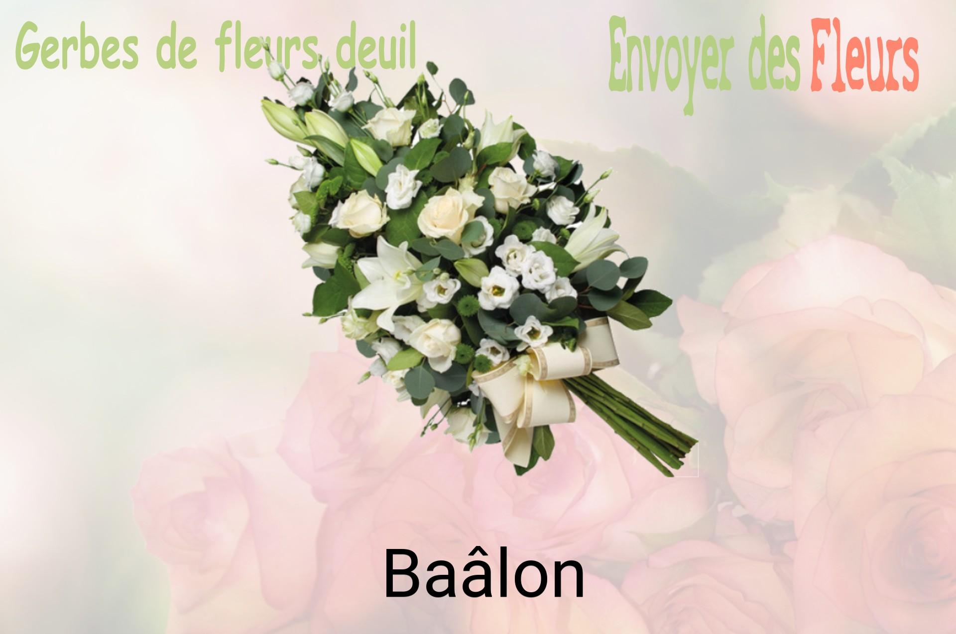 Gerbe de fleurs de deuil livrée à Baâlon